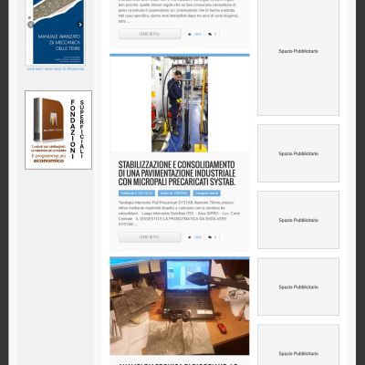 Home Page del sito internet di Meccanici Terrestri