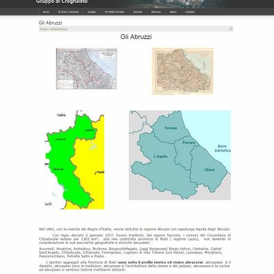Pagina Abruzzi del Sito Web Associazione Alpini Crognaleto