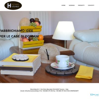 Pagina home del Sito Web Home Stone Italy lavorazione pietre Teramo