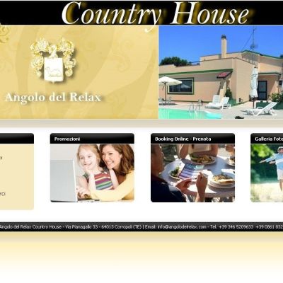 Pagina home del Sito Web Country House Angolo del Relax